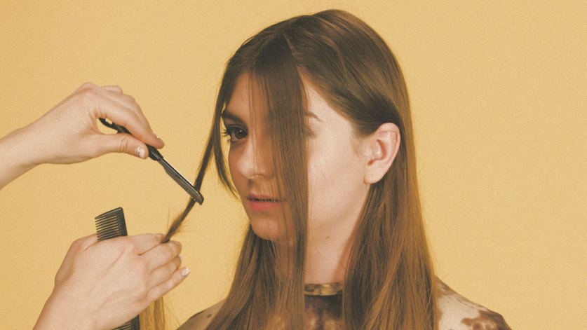 achieving salon-quality bangs
